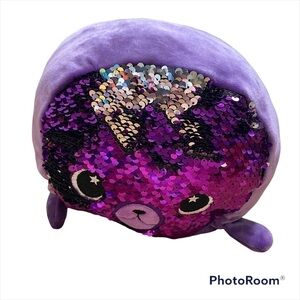 Moosh Moosh Percy the Seal Plush Stuffed Animal Purple Sequin Plush